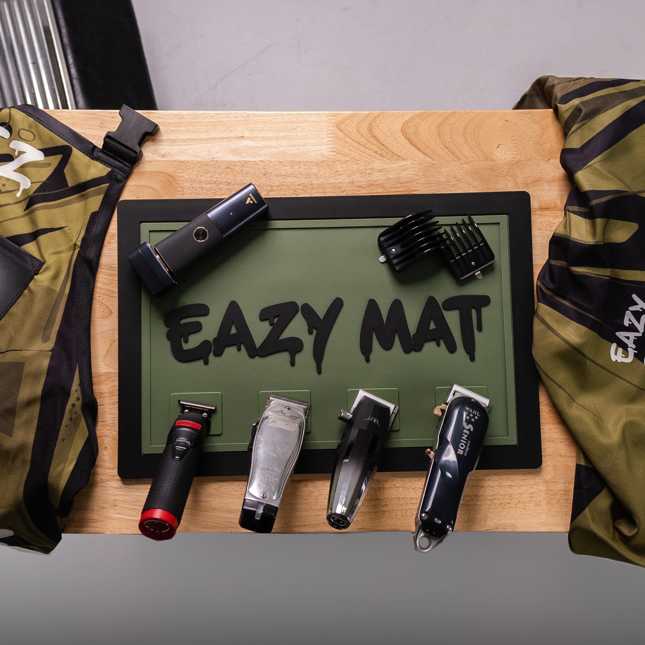 Magnetic Barber Mat Barber Station Mat Eazy Clipz Eazy Clipz